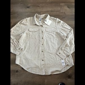Grace & Karma Linen Shirt Size 1X New